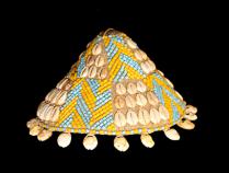 Kuba Hat with Cowrie Shells MW60 - D.R. Congo - SOLD 6